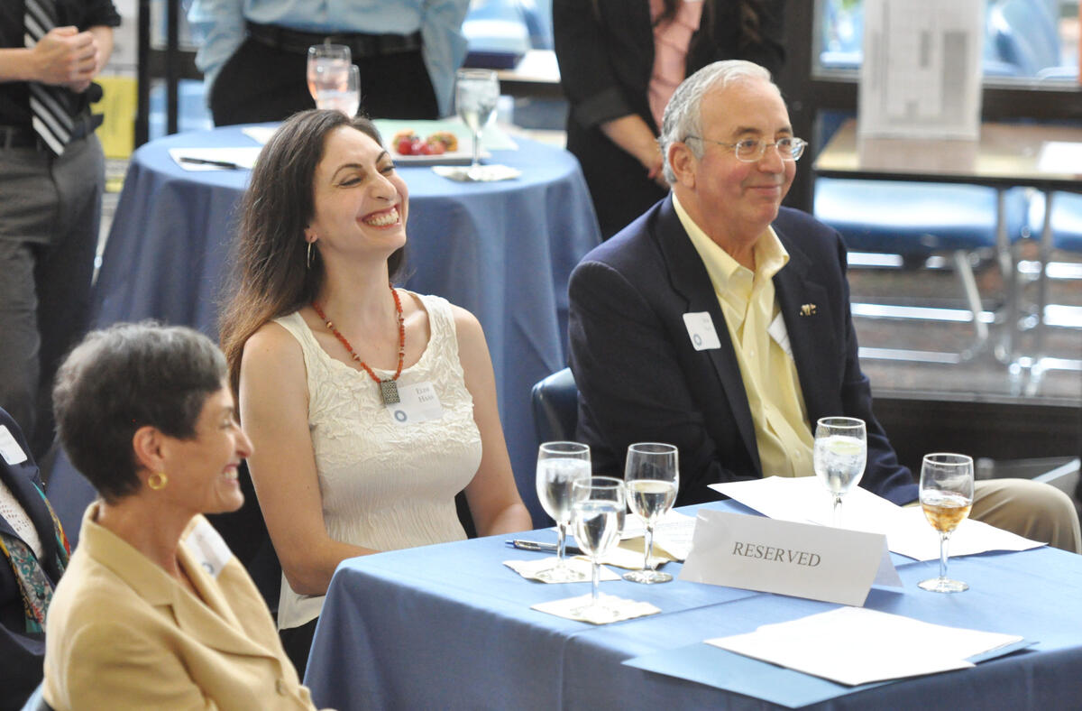 Colleen, Elise and Robert D. Haas (left to right)  at the opening of the first Dreamer’s Resource Center in 2012.